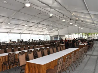 Standard tent interior