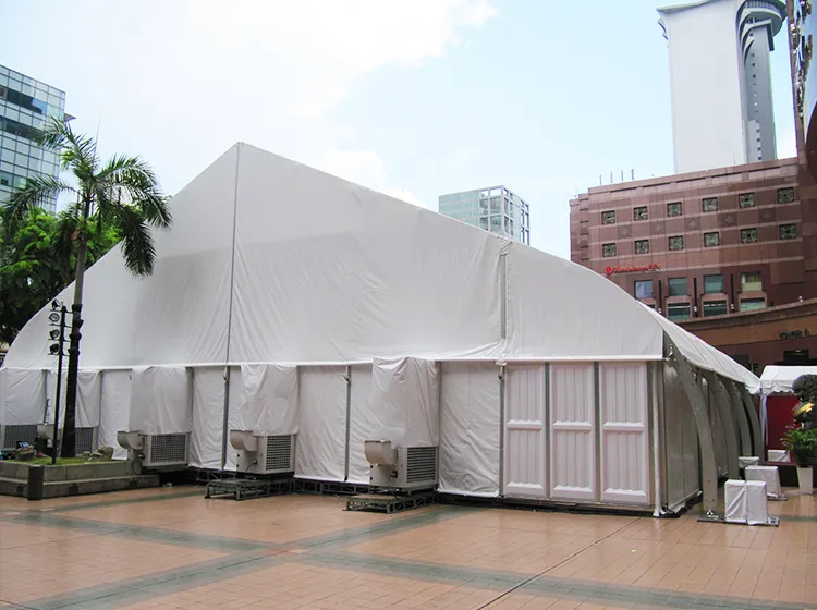 white Curve-Tent