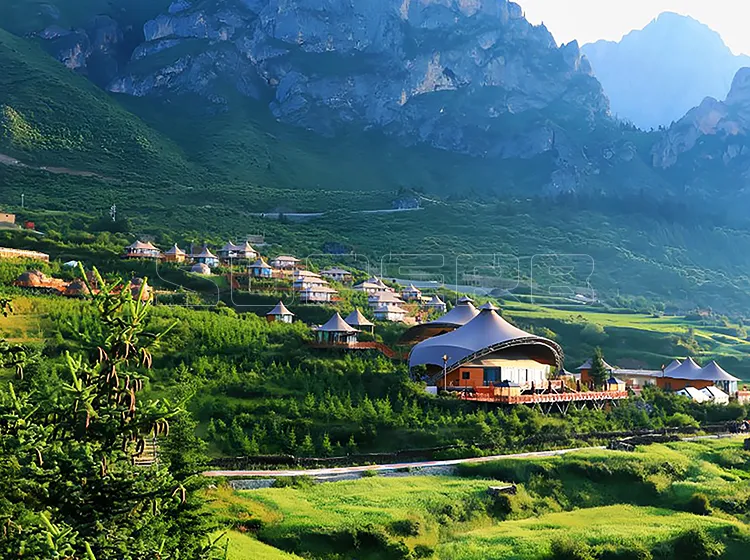 Custom-Multi-Shape-Glamping-Tents-Project-in-Gannan,-Gansu,-China (2)