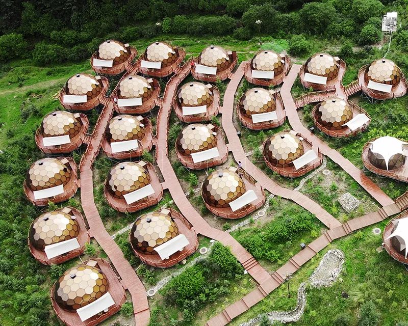 Custom-Multi-Shape-Glamping-Tents-Project-in-Gannan,-Gansu,-China