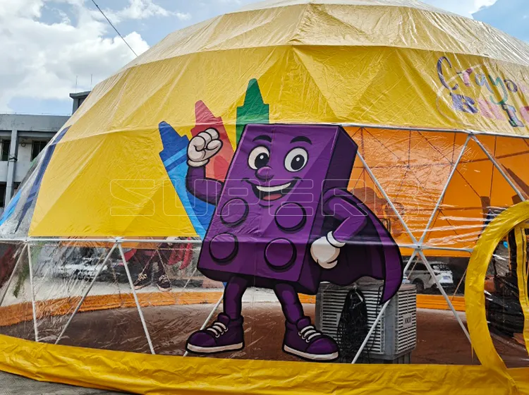 yellow-transparent-pvc-dome-tent-cover