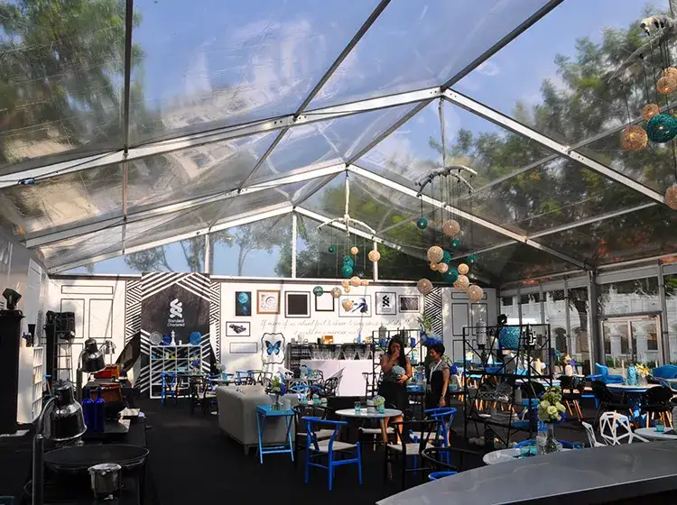 Interior of A-Frame Marquees