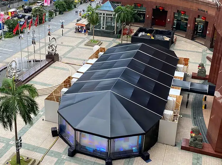 Multi sided Black Tent
